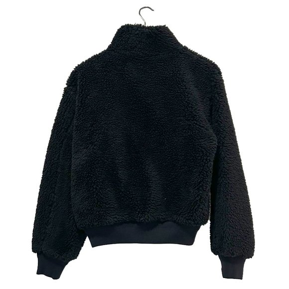 Aritzia The Group by Babaton Antic Sherpa Bomber Jacket, Black, Small - Picture 3 of 4